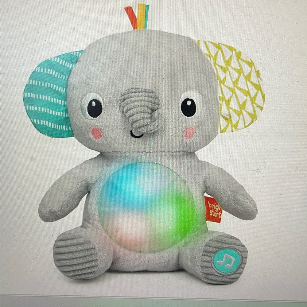 Bright Starts Hug-a-Bye Baby Elephant Stuffed Animal Musical Toy - Picture 2 of 4
